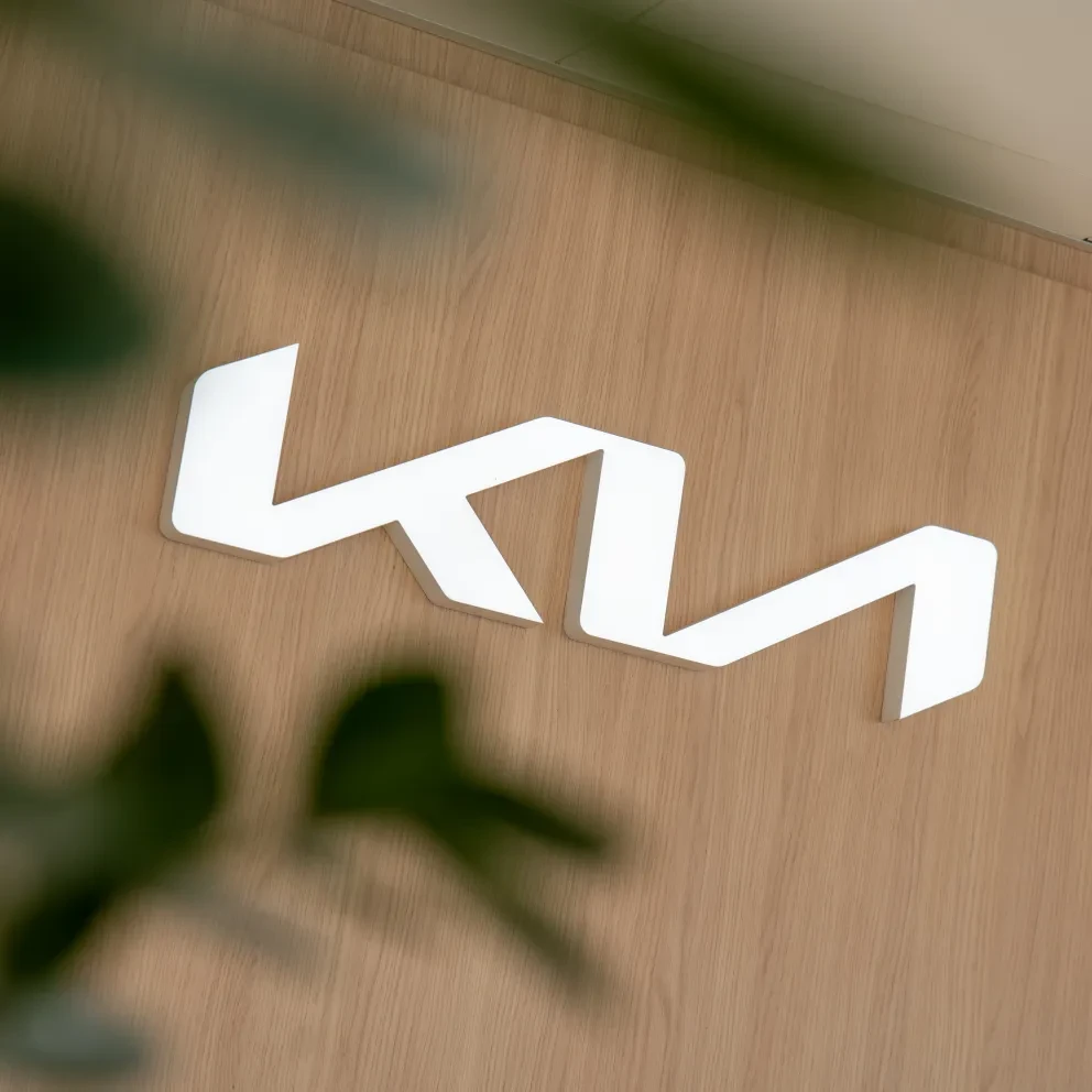 Kia logo showroom